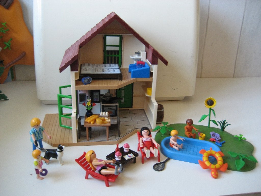 playmobil vakantiehuis hoeve met zwembad, Ophalen of Verzenden, Zo goed als nieuw
