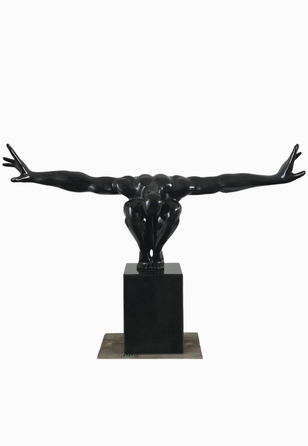 Beeld Athlet 75cm Kare Design, Zwart, Op sokkel, Overige materialen, Beeld