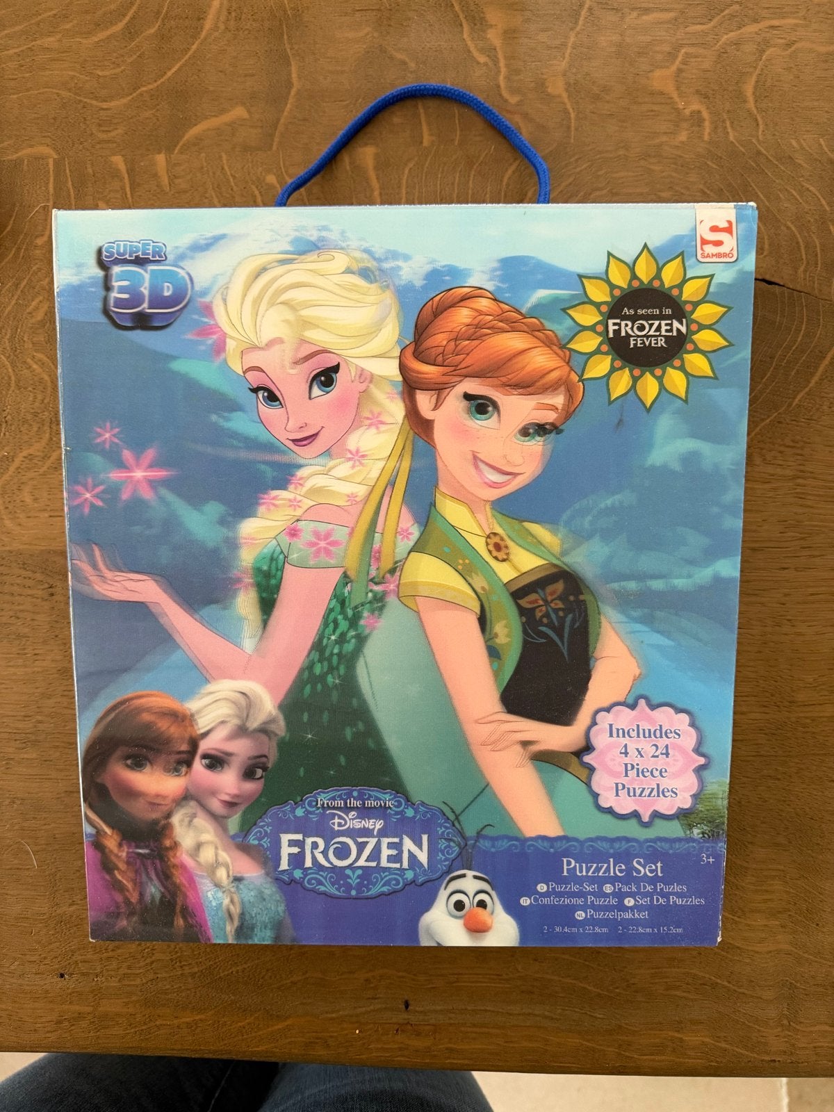 Disney Frozen Super 3D Puzzel Set - 4x24 stukjes, Ophalen of Verzenden, 10 tot 50 stukjes, Gebruikt, 2 tot 4 jaar
