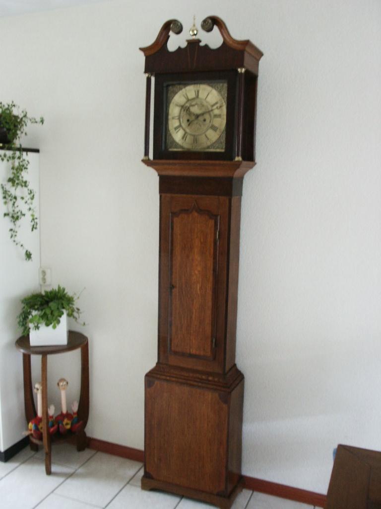 Engelse antieke staande klok, Thomas Lister Halifax 1750, Ophalen