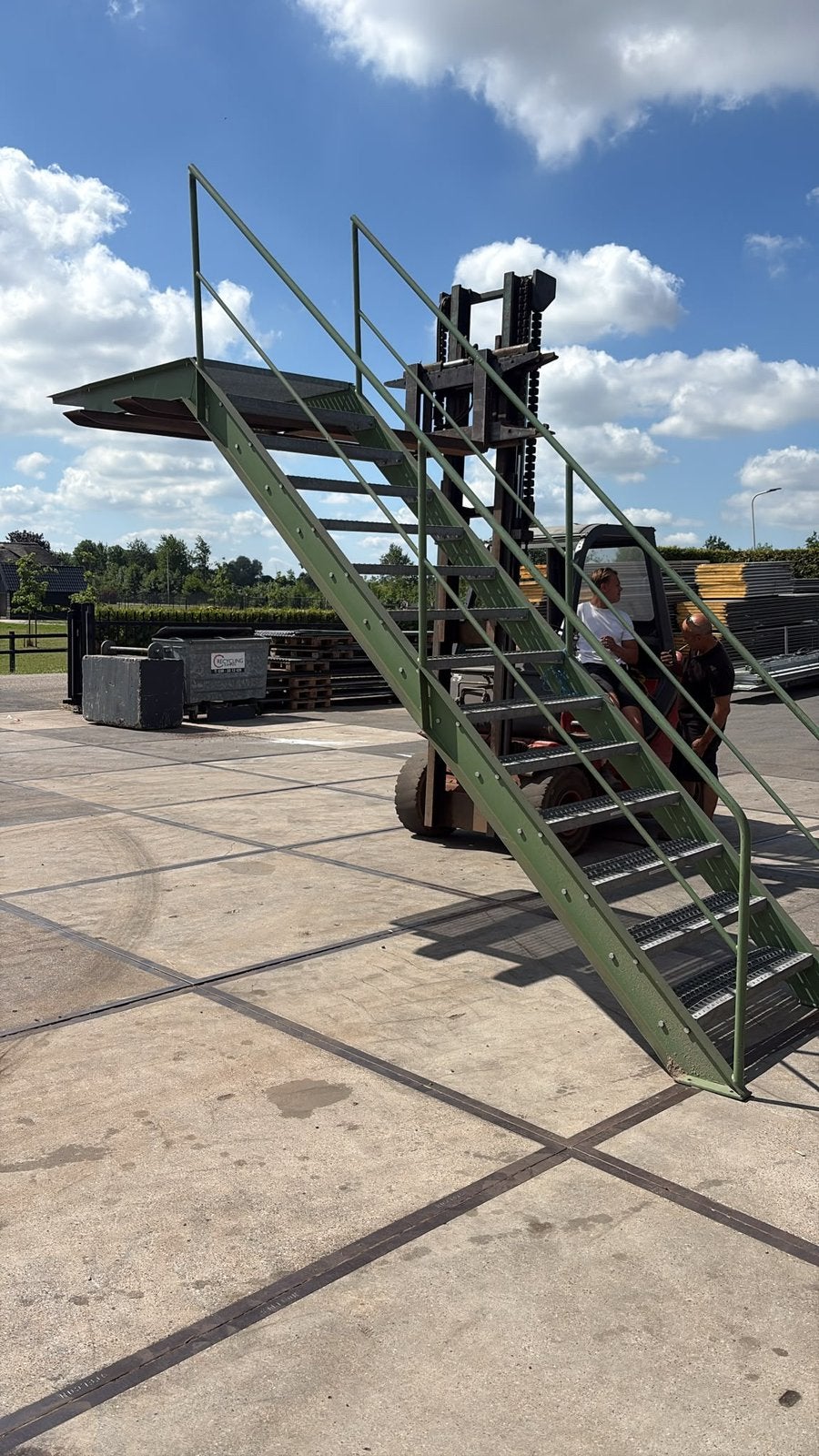 Stalen bordestrap steektrap wenteltrap trap trappen, Ophalen of Verzenden, Zo goed als nieuw, Minder dan 2 meter