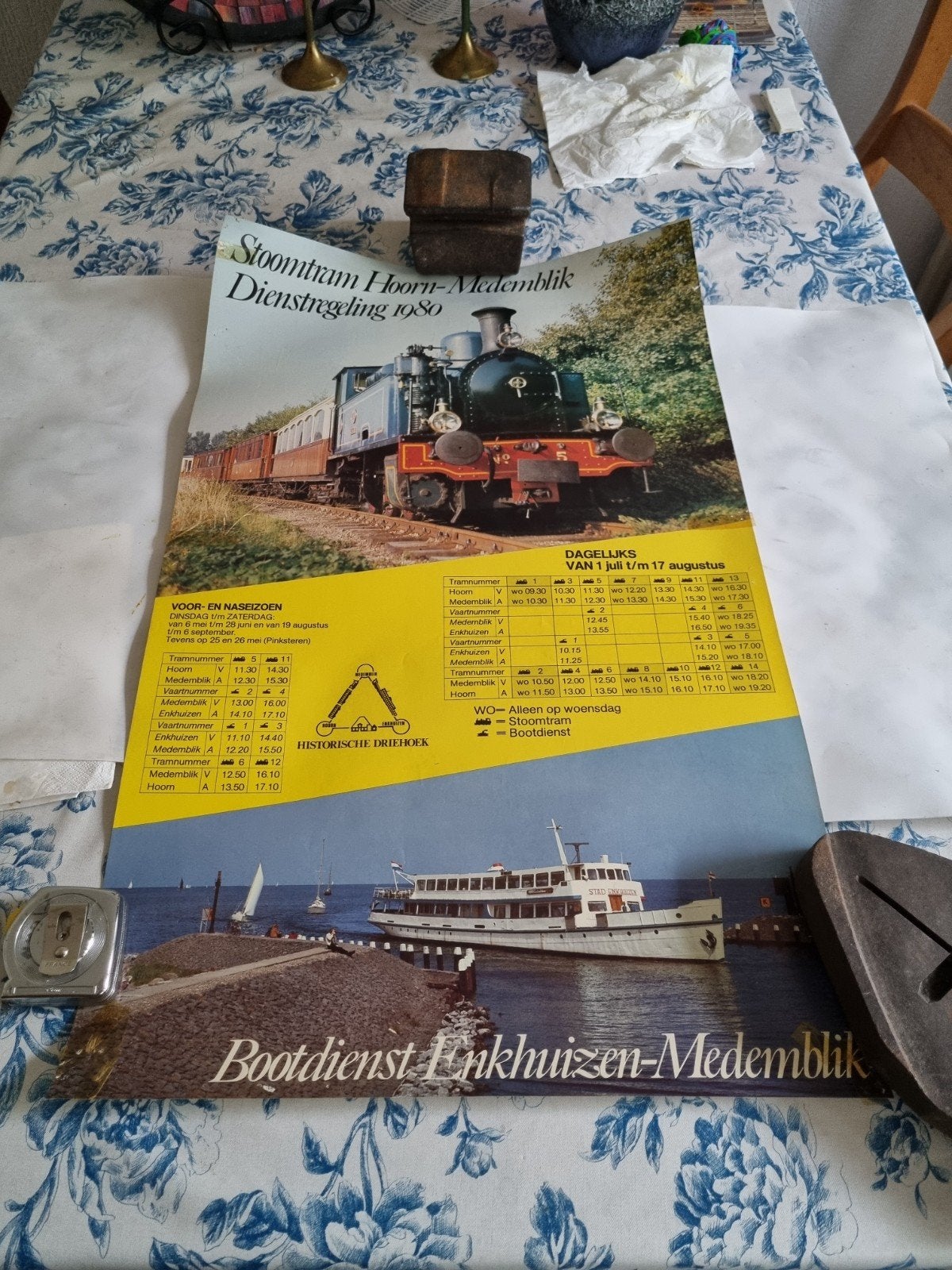 Stoomtram Hoorn-Medemblik Dienstregeling 1980, Ophalen of Verzenden, Gebruikt, Trein, Overige typen