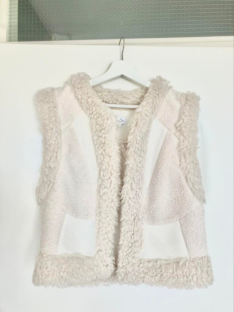 Cotton club teddy gilet bodywarmer als nieuw. Ecru /wit, Ophalen of Verzenden, Zo goed als nieuw, Wit