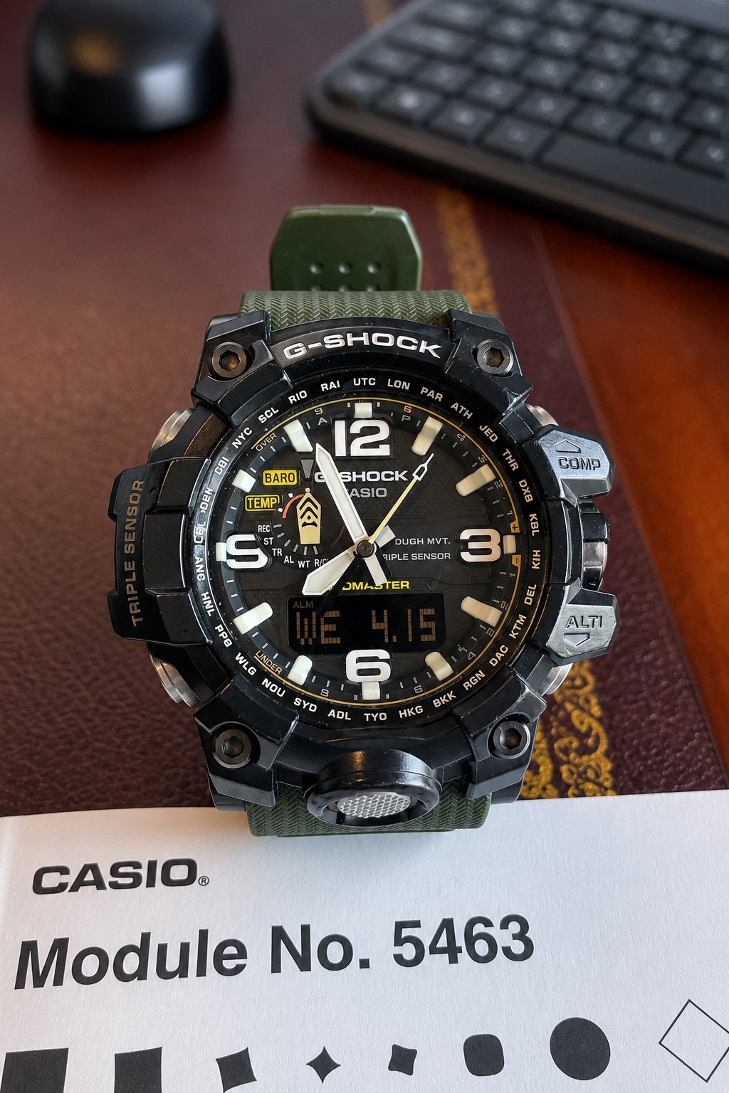 Casio G-Shock Mudmaster GWG-1000-1A3ER | Compleet, Casio, Gebruikt, Staal, Polshorloge