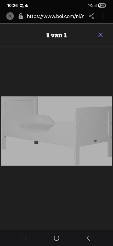 Bopita junior bed, Kinderen en Baby's, Kinderkamer | Bedden, Ophalen of Verzenden, Gebruikt, 140 tot 160 cm, 70 tot 85 cm
