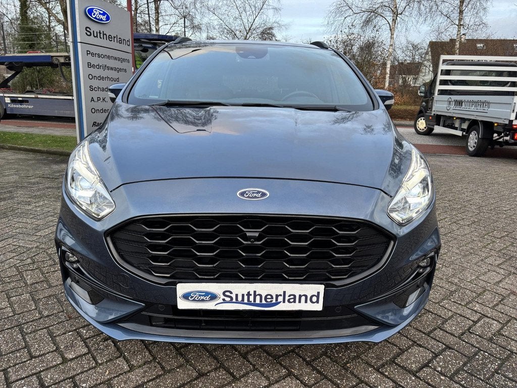 Ford S-Max 2.5 FHEV ST-Line Hybride Automaat 190pk | Adaptie, Auto's, Ford, 4 cilinders, Blauw, Bedrijf, Hybride Elektrisch/Benzine