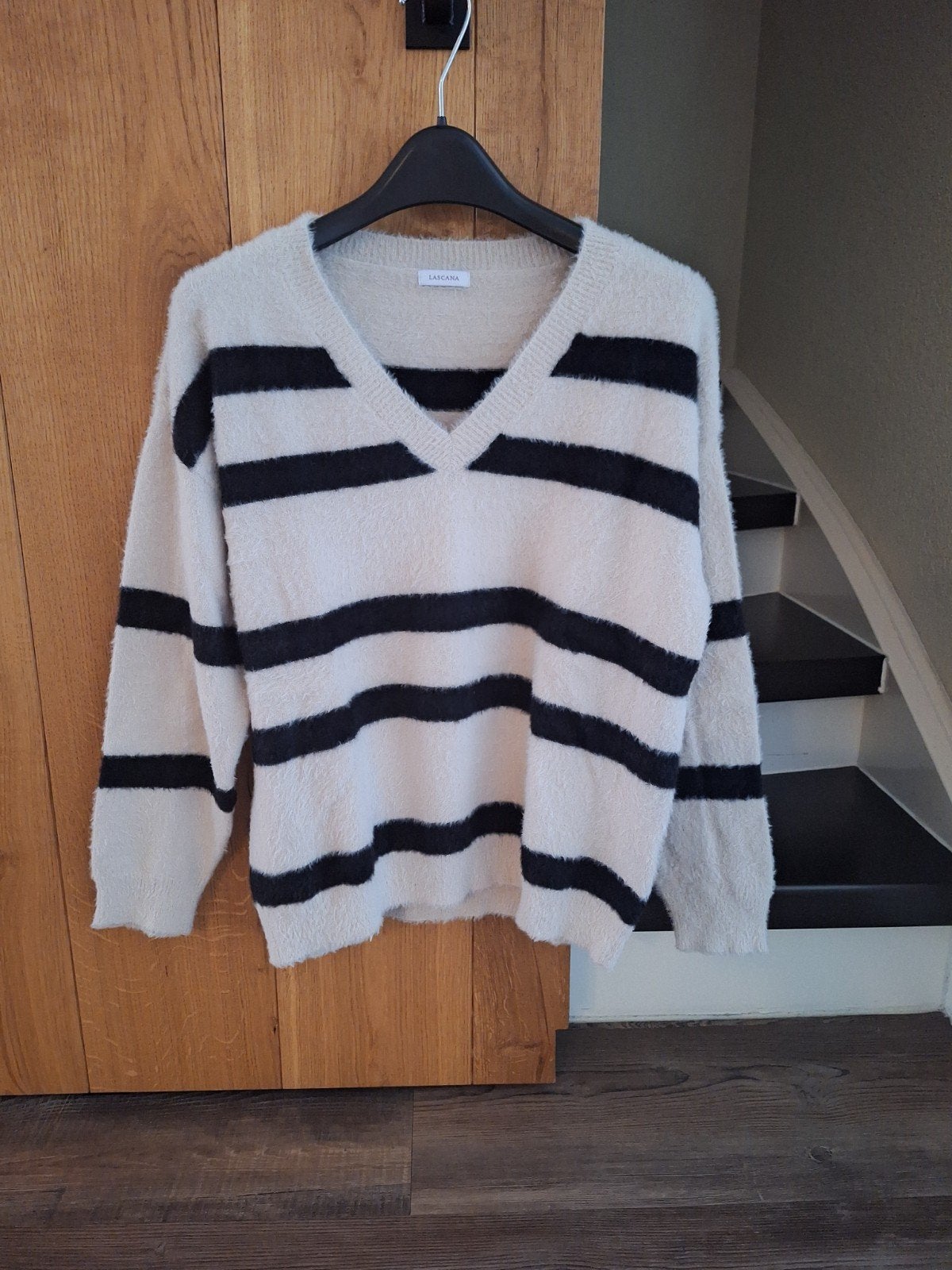 Lascana gestreepte trui, Maat 38/40 (M), Lascana, Beige, Ophalen of Verzenden