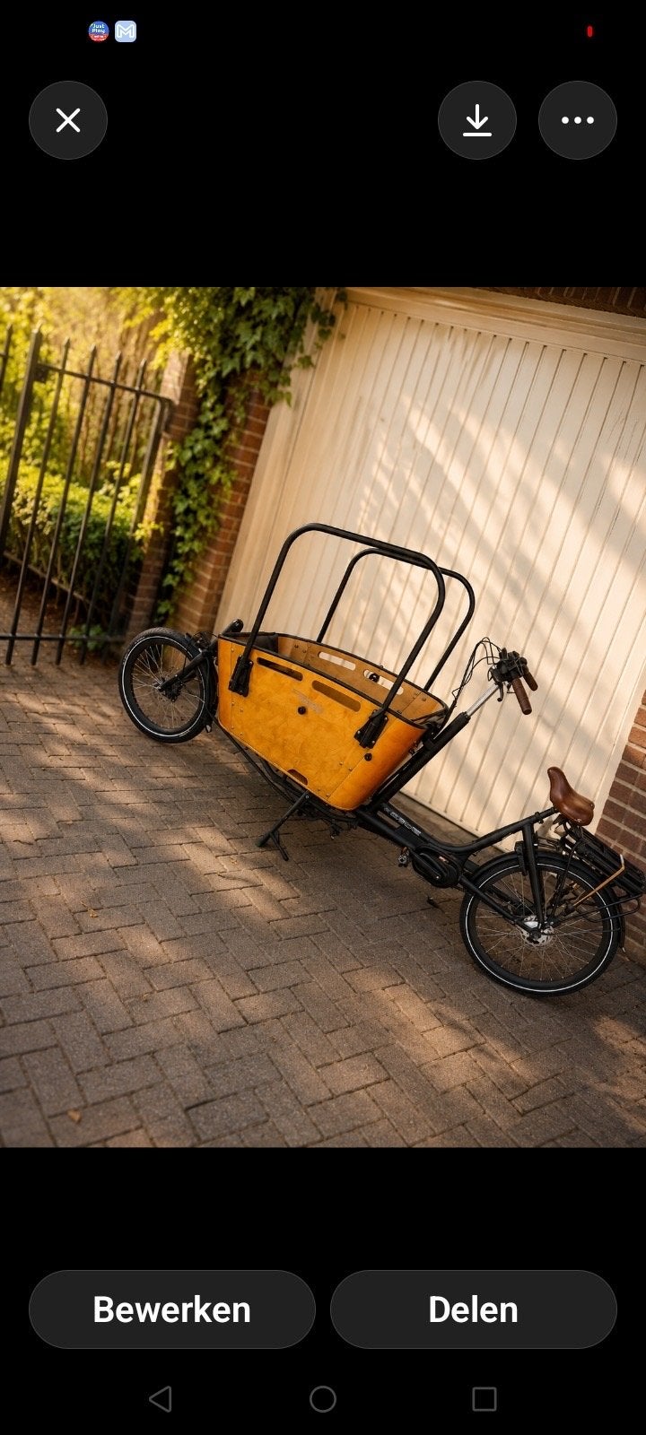 Voque elektrische bakfiets met accu en lader, Overige merken, Gebruikt, Goederen, Elektrisch