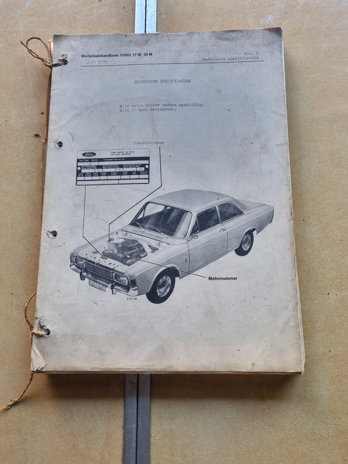 Ford 17/20M Werkplaats handboek, Ophalen of Verzenden