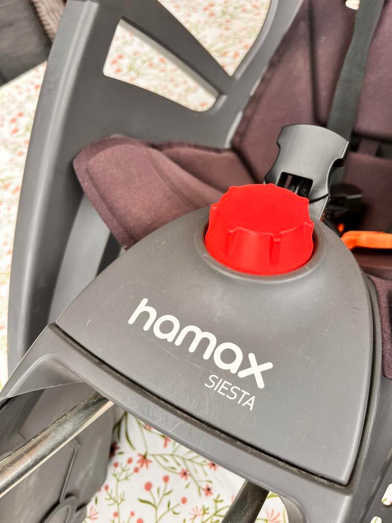 Hamax Siesta fietsstoelje met adapter, Ophalen, Gebruikt, Achterzitje, Voetsteuntjes