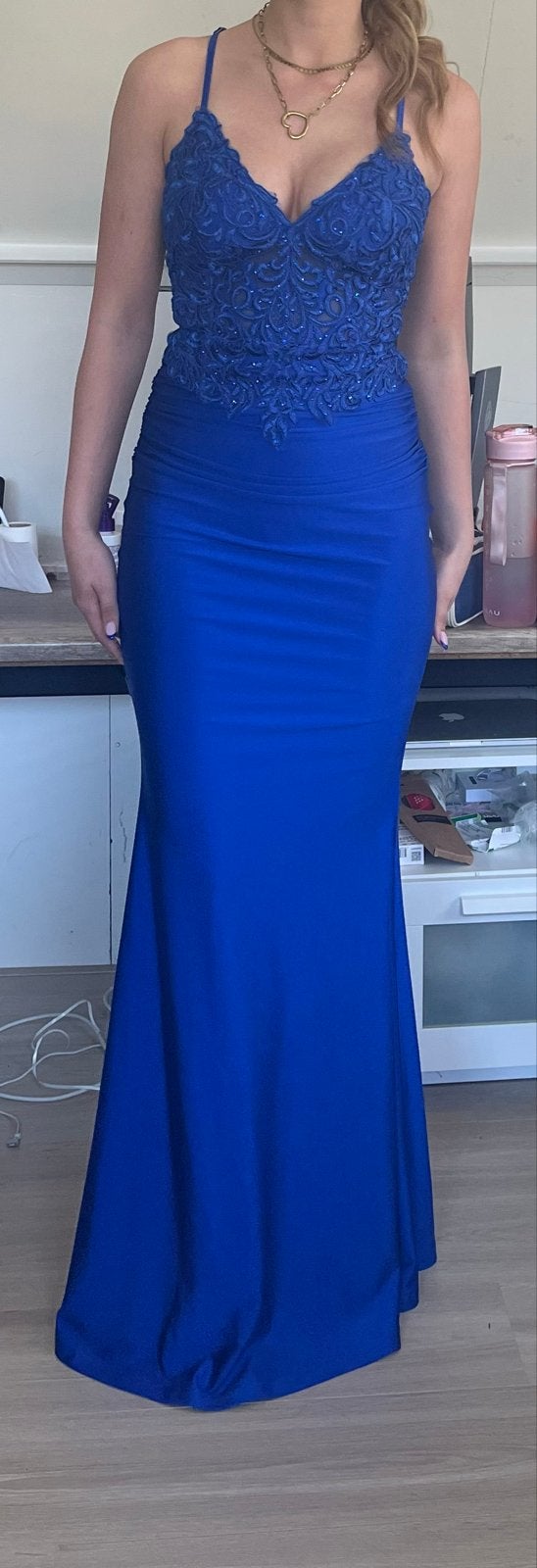 Koningsblauwe Galajurk, Ophalen of Verzenden, Zo goed als nieuw, Blauw, Galajurk