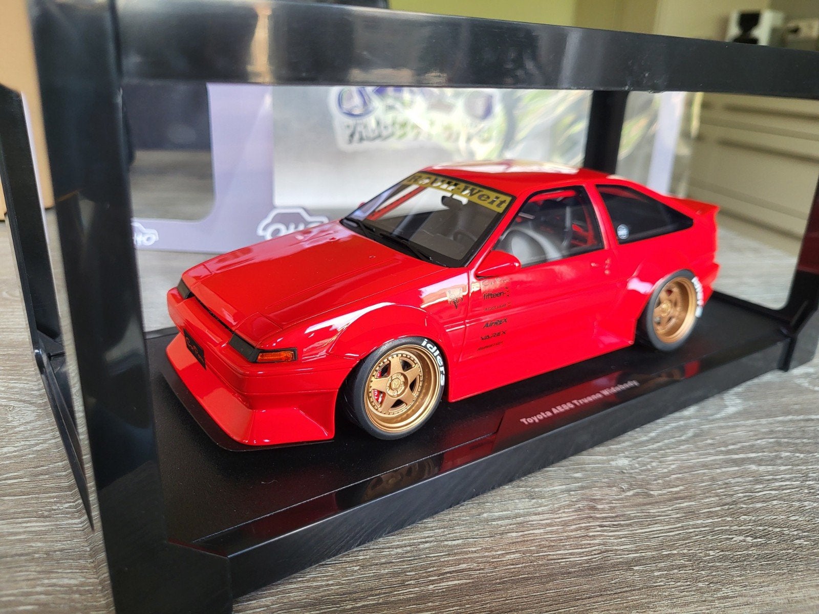 Toyota AE86 corolla schaal 1:18, Ophalen of Verzenden, Zo goed als nieuw, Overige merken