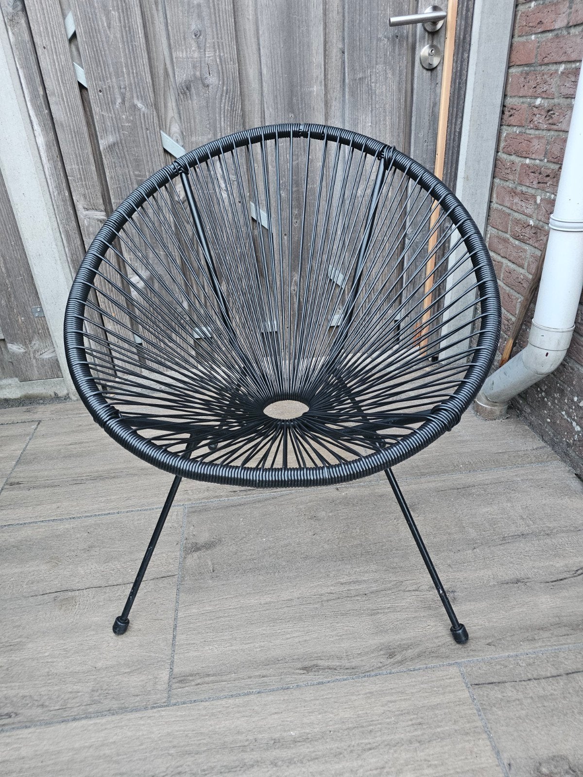 Zwarte tuinstoel - Acapulco stijl, Tuin en Terras, Ophalen, Kunststof