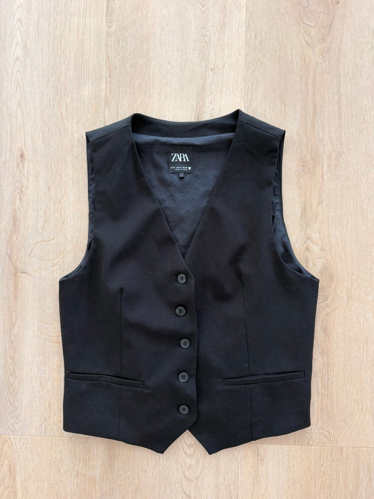Zwarte gilet Zara, Ophalen of Verzenden, Zo goed als nieuw, Maat 36 (S), Zwart