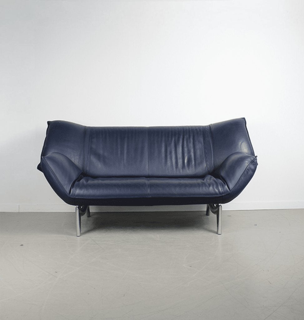 Leolux Tango Bank 2-Zits Blauw Leer