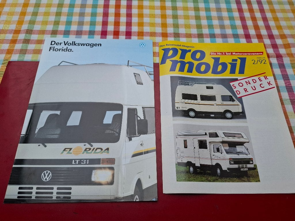 Volkswagen LT 28 31 Florida folder 1990 en testverslag 1992, Volkswagen, Nieuw, Ophalen of Verzenden, Volkswagen