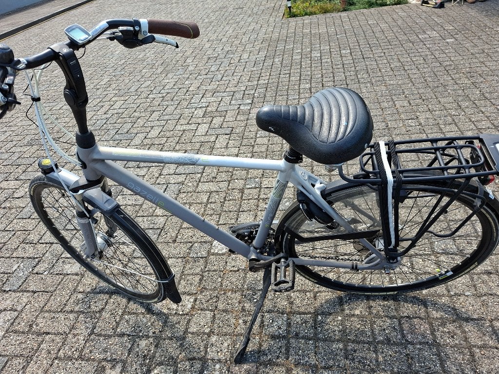 Heren fiets merk Gazelle allure kleur grijs, Gebruikt, Versnellingen, 56 cm of meer, Trommelrem