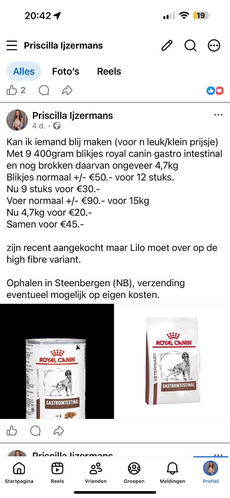royal canin gastro intestinal voer voor de hond, Dieren en Toebehoren, Dierenvoeding, Ophalen of Verzenden, Hond