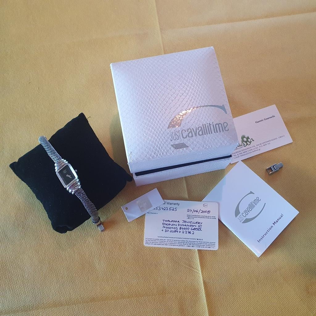 Just Cavalli dameshorloge met metalen bandje, Sieraden, Tassen en Uiterlijk, Horloges | Dames, Ophalen of Verzenden
