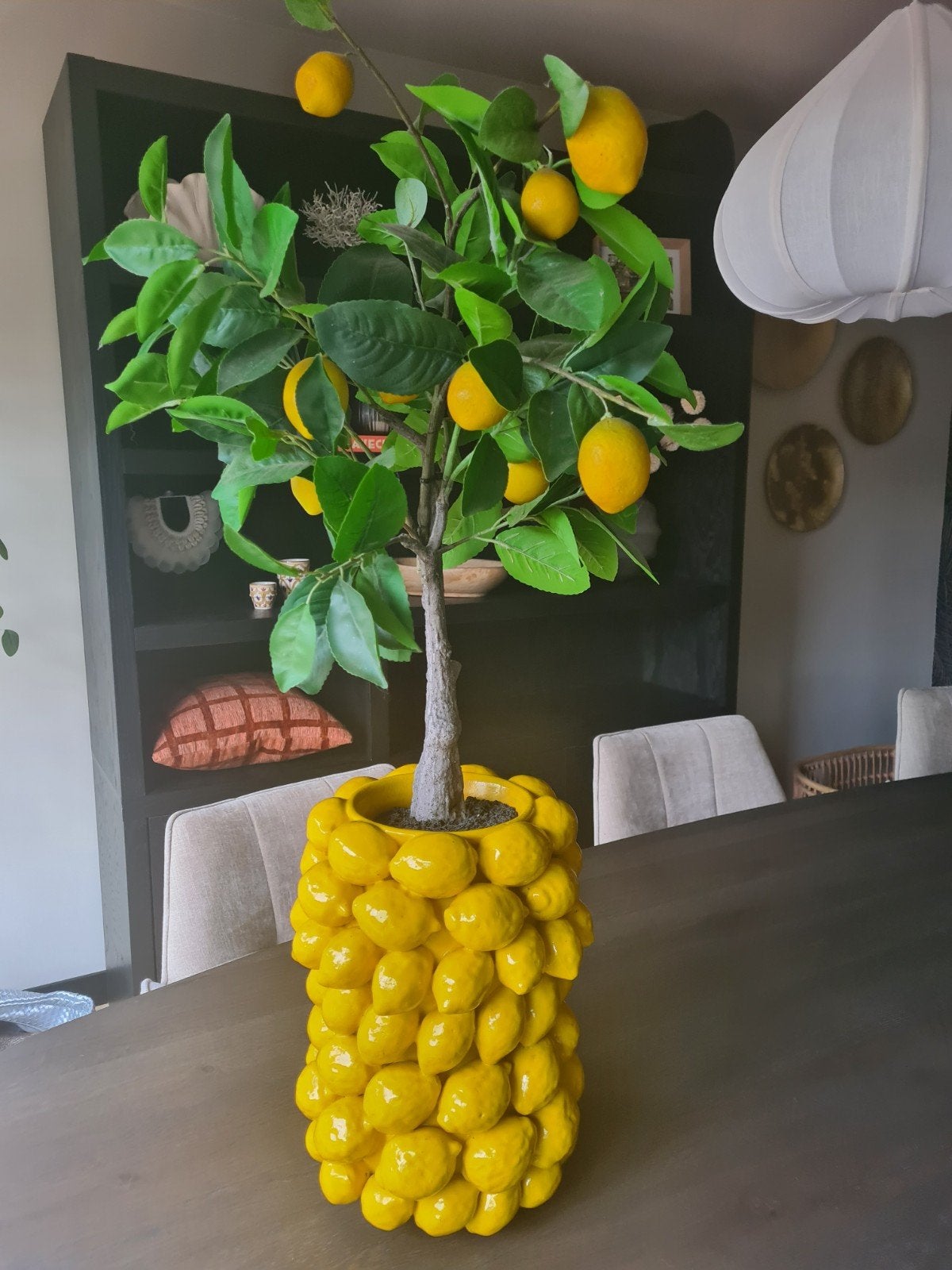 Citroenvaas des Pots incl (kunst) citroenboom, Ophalen, Zo goed als nieuw
