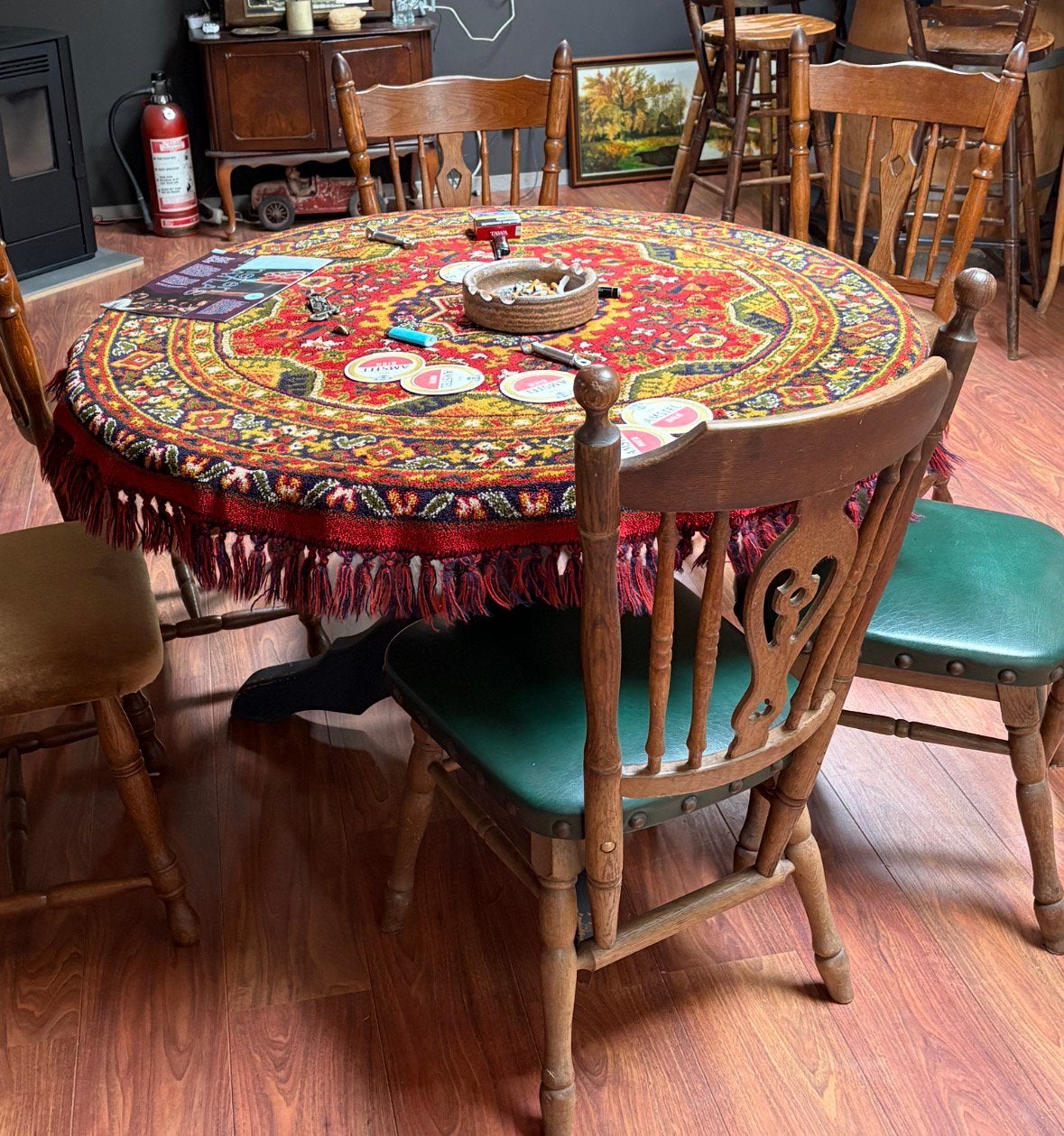 Zware ronde tafel.120cm, Antiek en Kunst, Ophalen