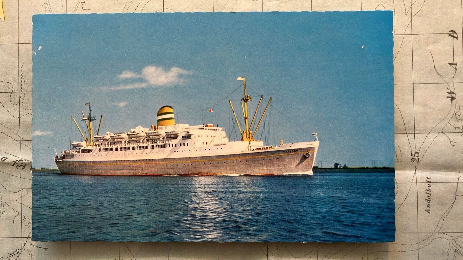 MAASDAM - Nieuwe Waterweg Maassluis spoorhuisje, Ophalen of Verzenden, Zo goed als nieuw, Kaart, Foto of Prent