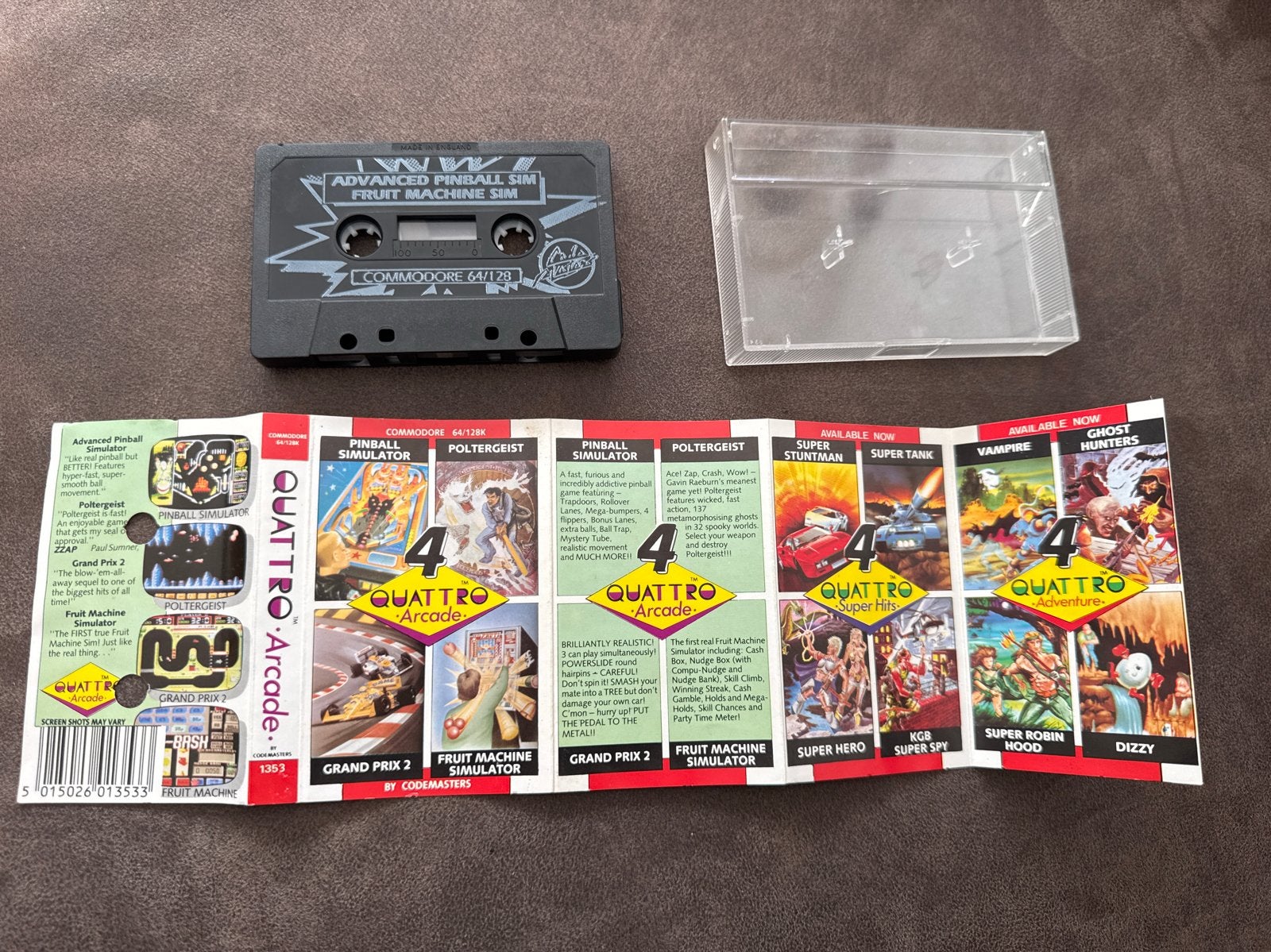 Quattro Arcade Commodore 64/128 - 4 spellen op cassette, Spelcomputers en Games, Gebruikt, Overige genres, 1 speler, Ophalen of Verzenden