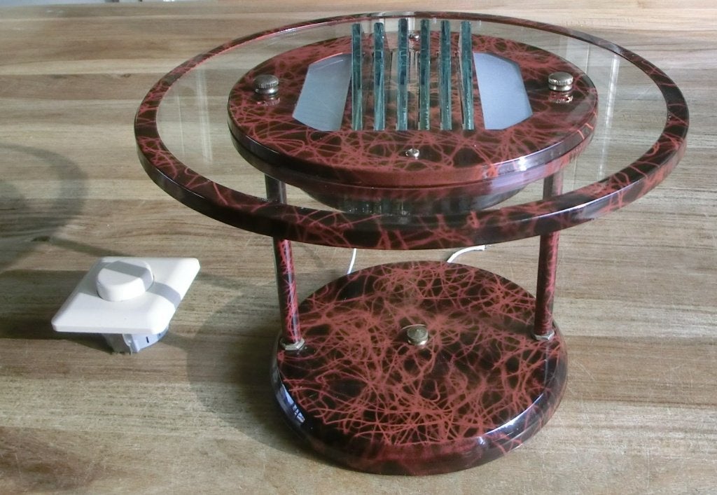 Vintage plafondlamp, Ophalen of Verzenden, Gebruikt, Glas, Plafondlamp