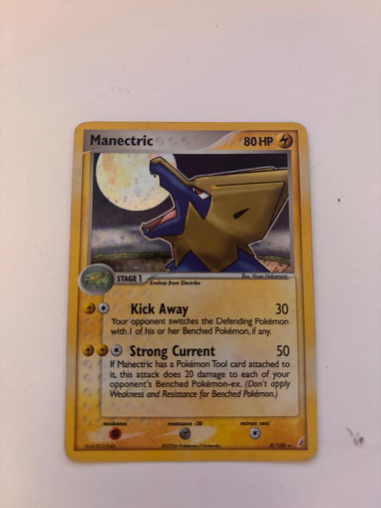 Manectric Pokémon Kaart 80 HP - Zeldzaam, Ophalen of Verzenden, Gebruikt, Losse kaart