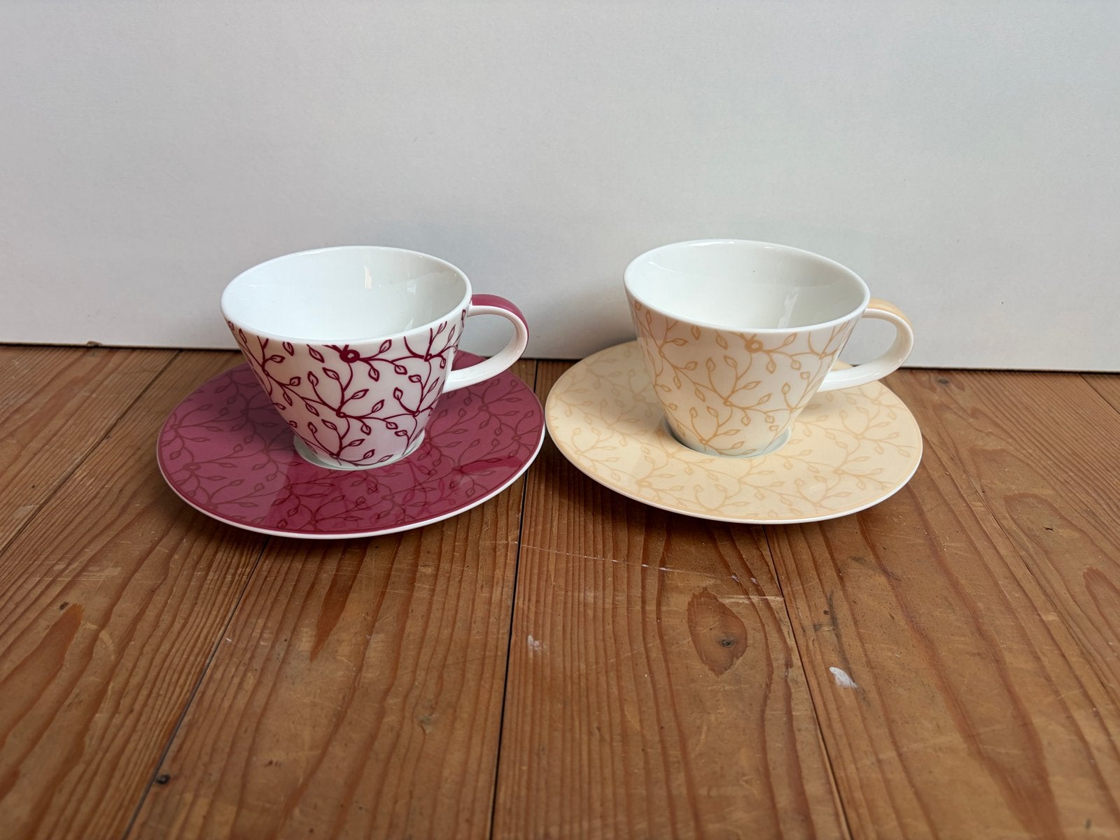 2 Villeroy & Boch Caffe Club Floral kop en schotels, Villeroy & Boch, Ophalen of Verzenden, Zo goed als nieuw, Modern