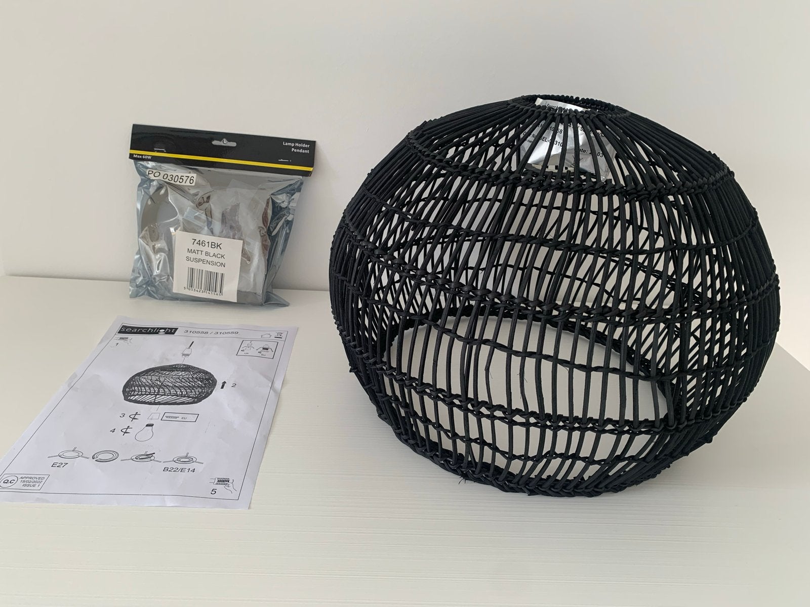 Fonq Tulum Hanglamp Zwart - Nieuw in doos, Ophalen of Verzenden, Nieuw, Overige materialen, Minder dan 50 cm