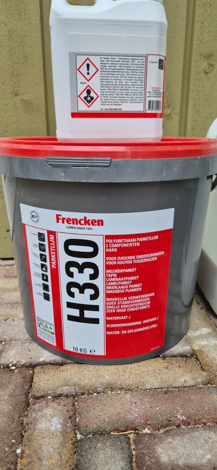 Frencken H330 Polyurethaan Parketlijm - 10kg + 1.25kg, Ophalen of Verzenden