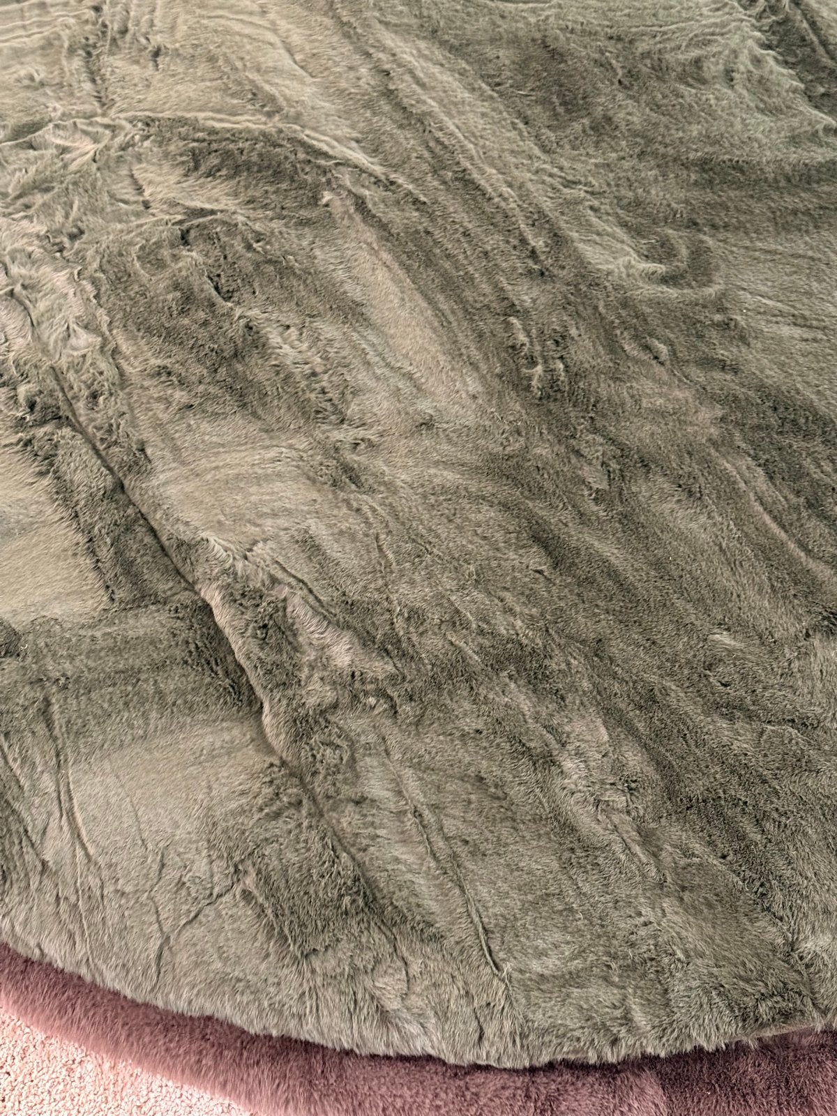 Rond Vloerkleed Groen - Zacht en Stijlvol, Ophalen, Rond, Zo goed als nieuw, 200 cm of meer