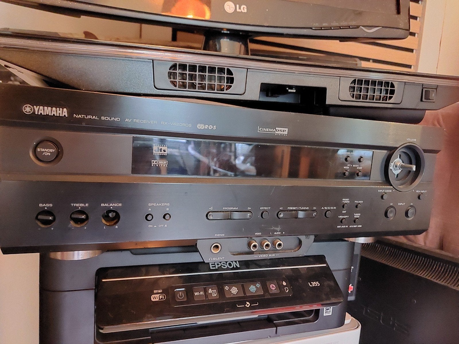 Yamaha Natural Sound AV Receiver - Versterker, Audio, Tv en Foto, Luidsprekers, Ophalen of Verzenden, Gebruikt, 60 tot 120 watt