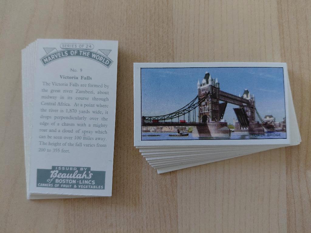 Marvels of the World complete set 24 tea cards 1954, Ophalen