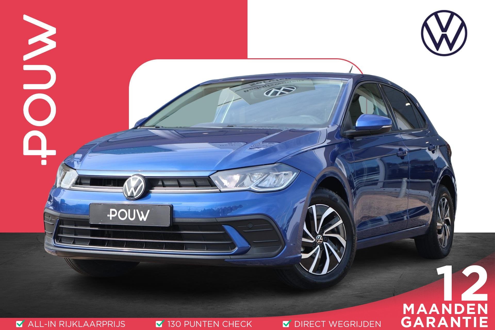 Volkswagen Polo 1.0 TSI 95pk Life | Navigatie | Camera | Car, Auto's, Voorwielaandrijving, 12 maanden, Stof, Gebruikt