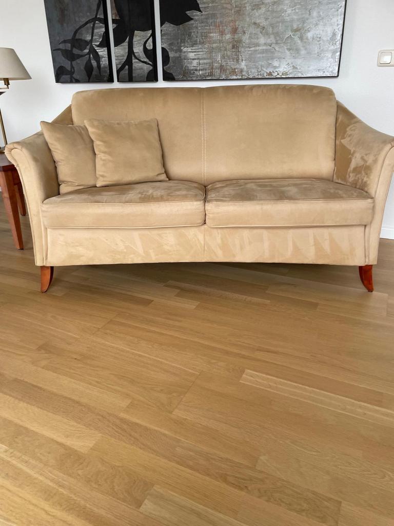 Alcantara Bankstel + Lounge Stoel, Huis en Inrichting, Ophalen, Zo goed als nieuw