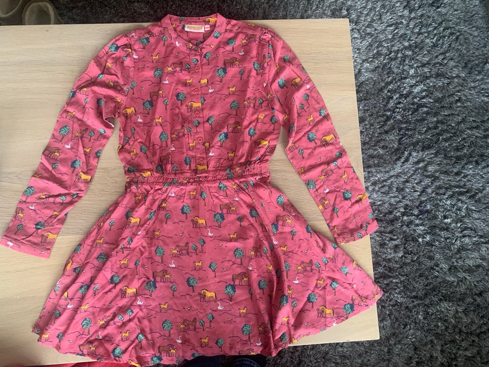 Someone Nieuw roze jurkje met paardenprint - Maat 134, Ophalen of Verzenden, Nieuw, Meisje, Jurk of Rok