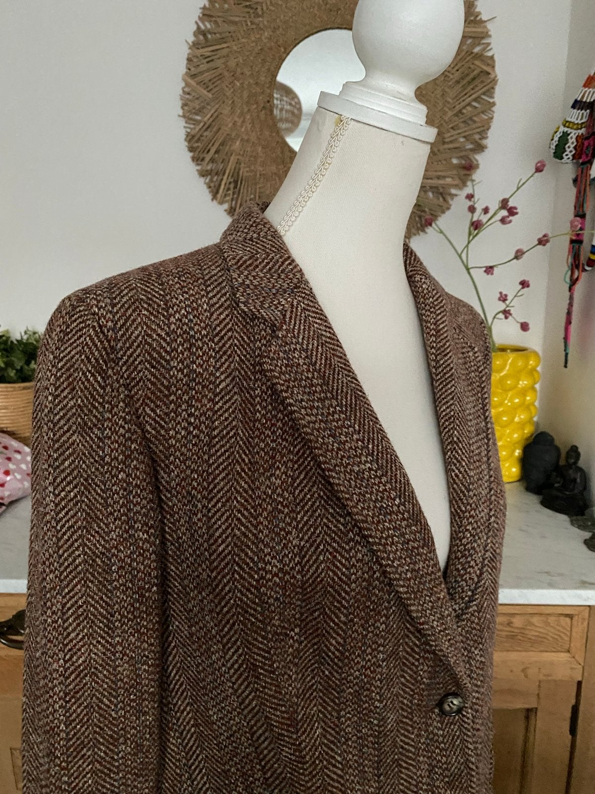 Burberrys Vintage Tweed Blazer -, Kleding | Dames, Maat 38/40 (M), Bruin, Ophalen of Verzenden, Zo goed als nieuw