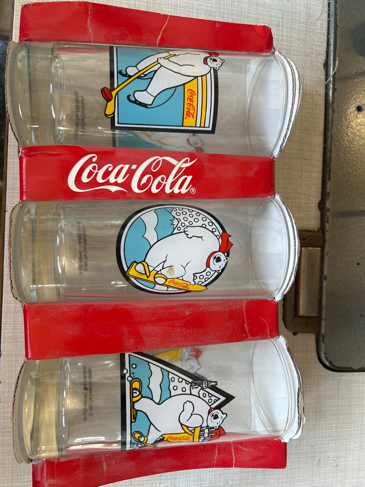 Nieuwe Coca-Cola Glazen Set - IJsberen Designl jaren 90, Verzamelen, Ophalen of Verzenden, Nieuw, Gebruiksvoorwerp