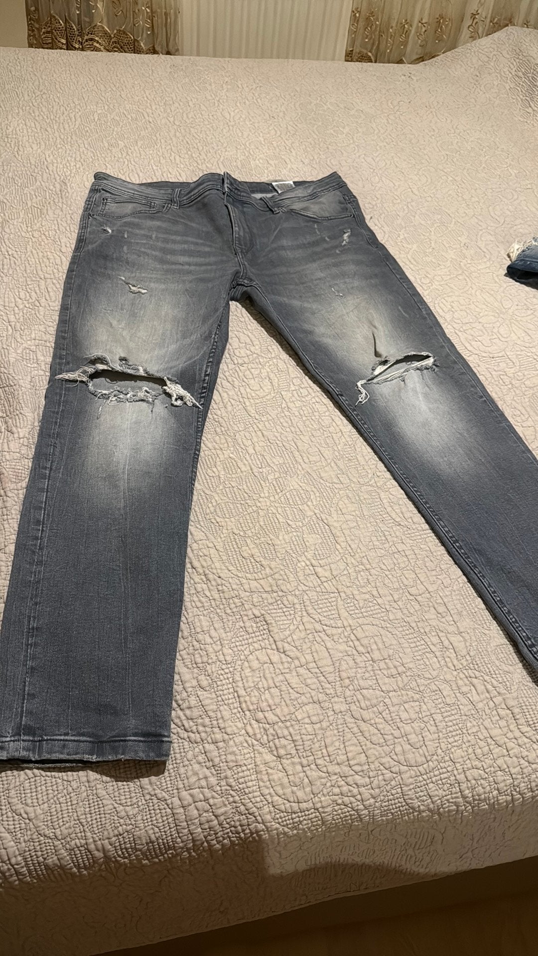 FSBN Heren Jeans - 38/30 - W38 L30 - Grijs, Kleding | Heren, Ophalen of Verzenden, Zo goed als nieuw, Blauw, W33 - W34 (confectie 48/50)
