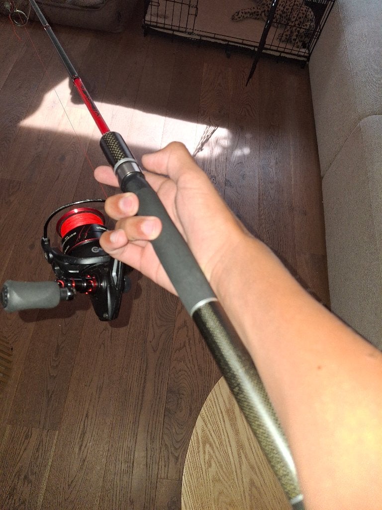 Complete snoek/baars set met een Urban Chic FD4000 spinmolen, Ophalen, Gebruikt, Complete set