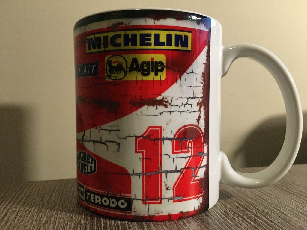 ✅ Gilles Villeneuve Ferrari mok Vintage olie F1 Autosport, Ophalen of Verzenden, Nieuw, Formule 1