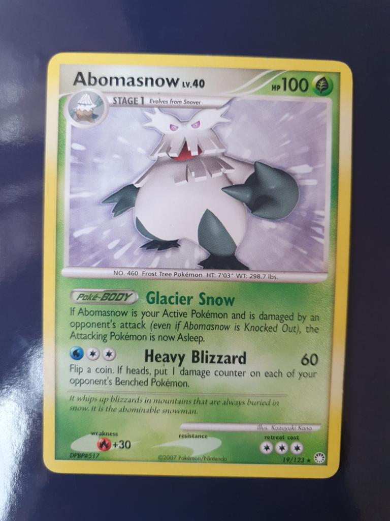 Abomasnow 19/123 Pokémon Kaart - DPBP#517, Ophalen of Verzenden, Zo goed als nieuw, Losse kaart