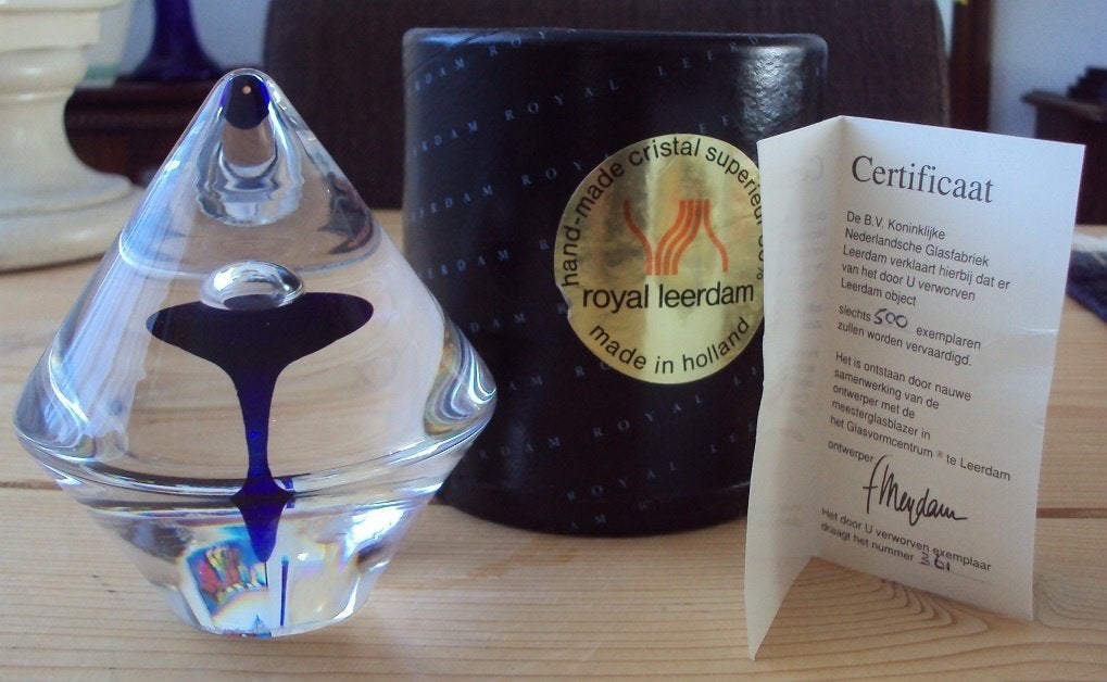 Floris Meydam, jaarobjecten, '86, '87, '88, certificaten, 3x, Glas, Meerkleurig, Object, Gemerkt