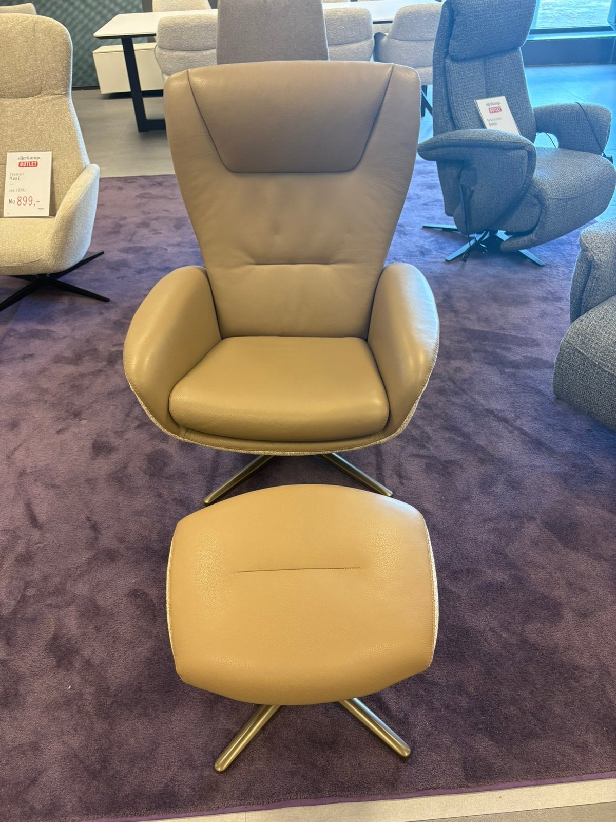 Eijerkamp collectie fauteuil Friso, Ophalen, 75 tot 100 cm, Zo goed als nieuw, Stof