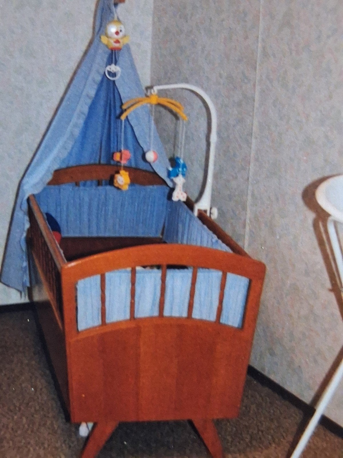 vintage houten wiegje, Kinderen en Baby's, Ophalen, Gebruikt, Wieg
