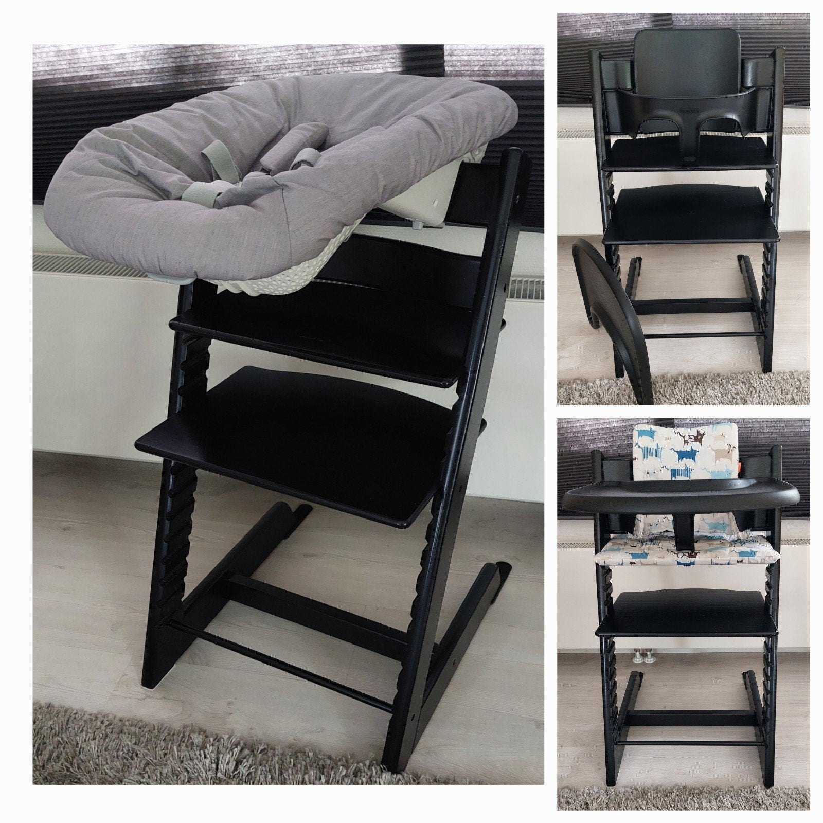 Zeer compleet! Tripp Trapp, newborn, babyset, tray, kussense, Ophalen, Meegroeistoel