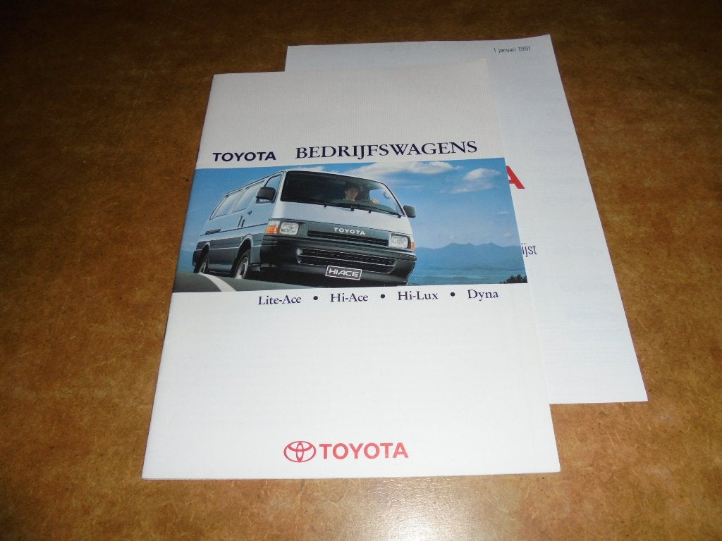brochure Toyota bedrijfswagens  1991, Ophalen of Verzenden, Nieuw, Toyota