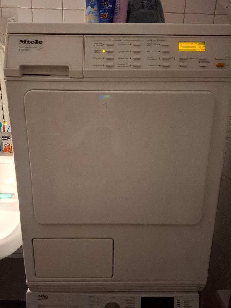 Droger Miele T 8633 C, Witgoed en Apparatuur, Wasdrogers, Ophalen, 6 tot 8 kg, Gebruikt, Energieklasse A of zuiniger